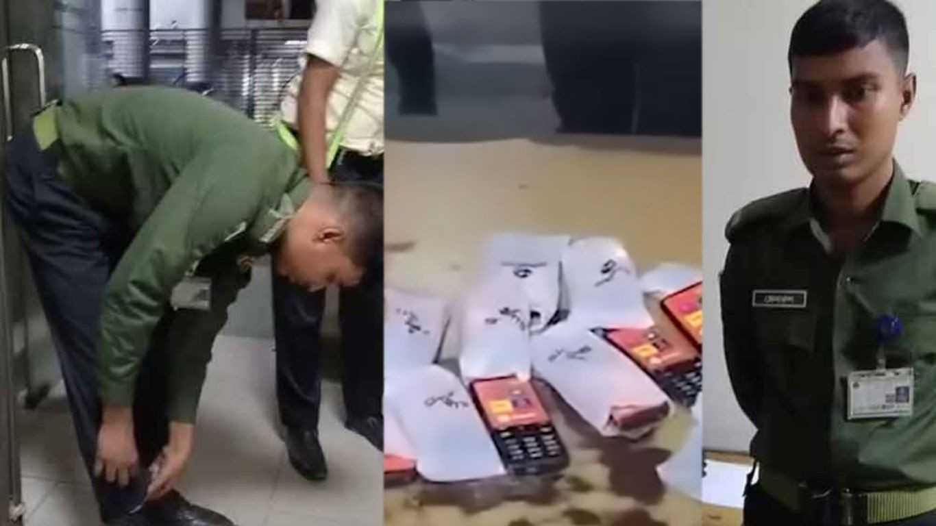 Ansar member dismissed for stealing mobile phones at Dhaka airport