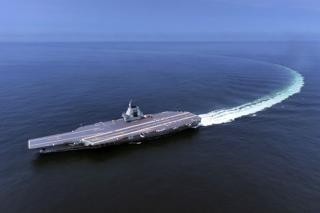 China launches its strongest aircraft carrier in naval race with US