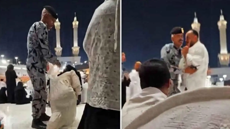 Pilgrim arrested after video pushing security at Makkah Grand Mosque goes viral