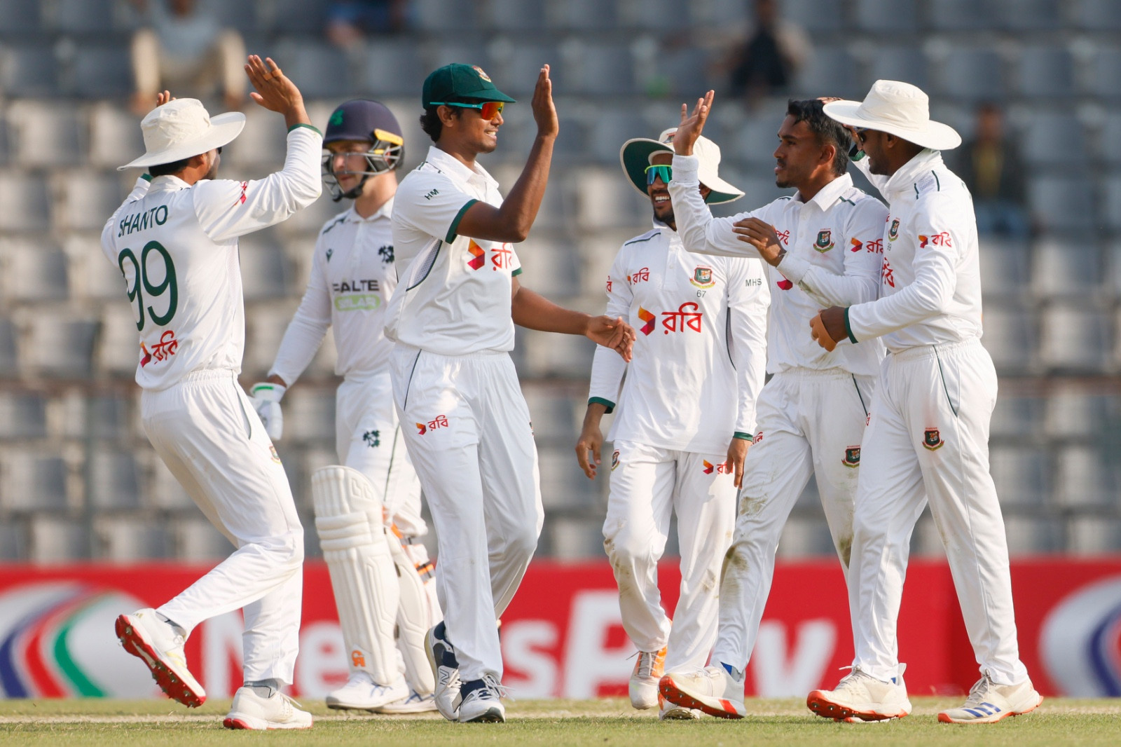 Bangladesh fight back before tea on day one