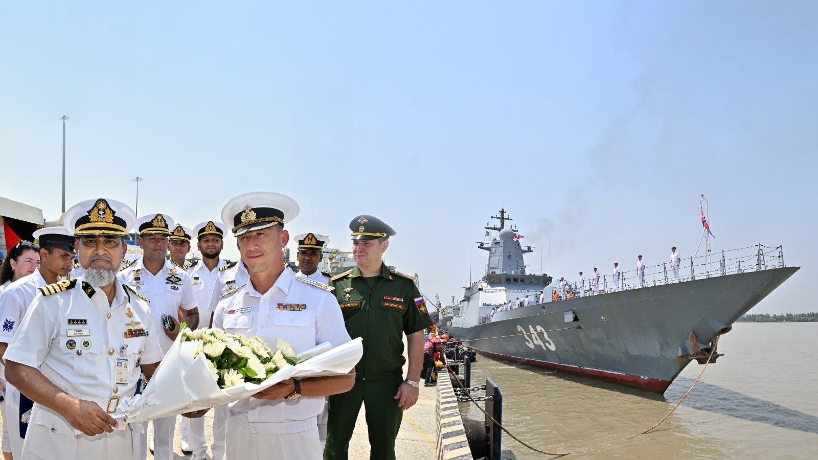 Russian Navy ship visits Chattogram on courtesy trip