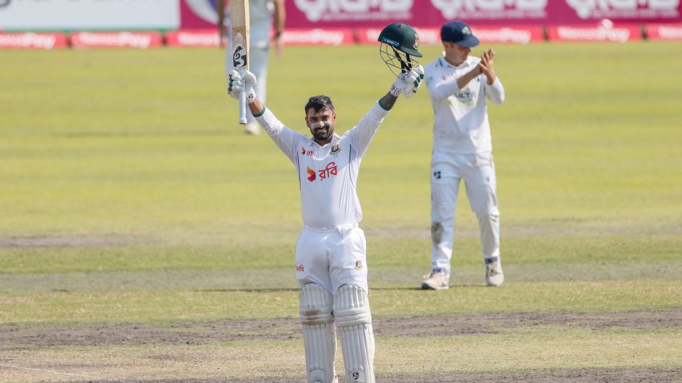 Litton ton boosts Bangladesh to 387/5 at Lunch