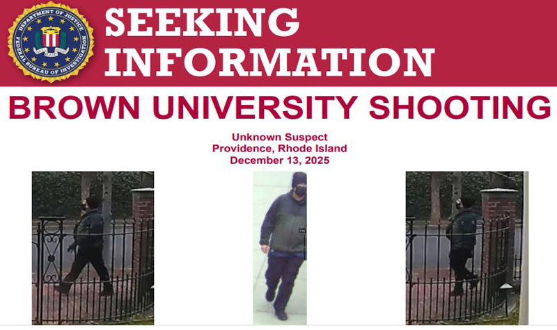 FBI offers $50,000 reward for information of capture to Brown University mass shooter