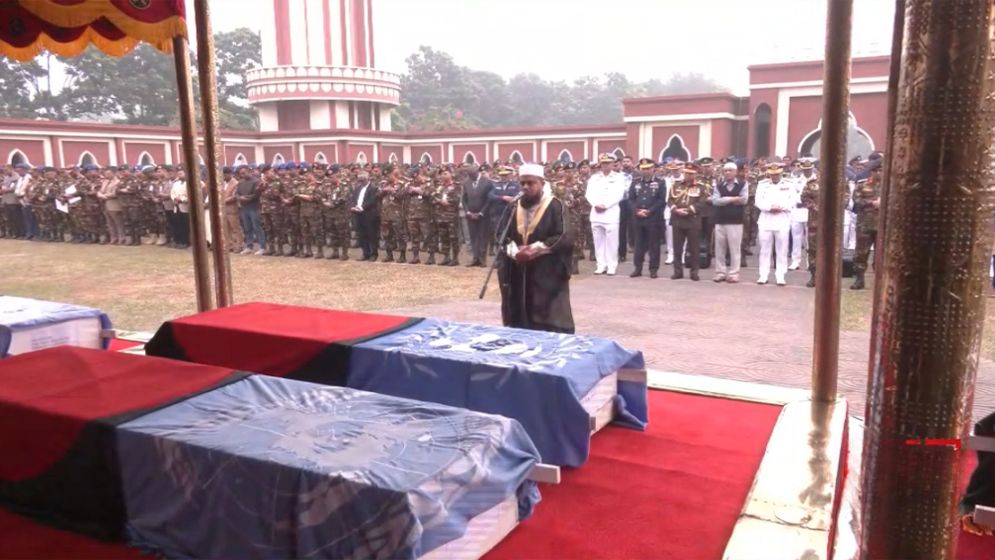 Janaza of six peacekeepers held at Dhaka Cantonment