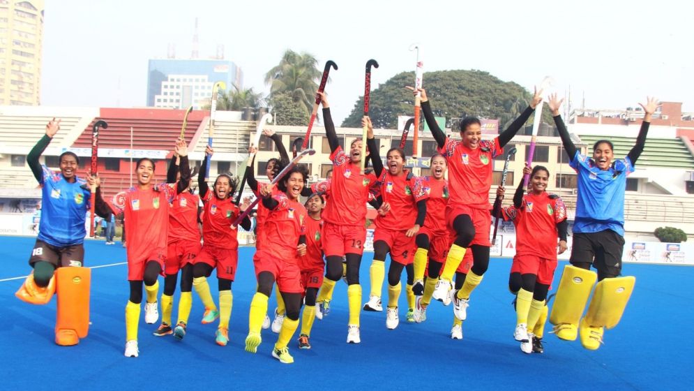 BKSP crowned champions of Aparajeyo Alo Women's Hockey Tournament