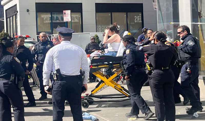 Innocent female shopper wounded in broad daylight shooting in New York City