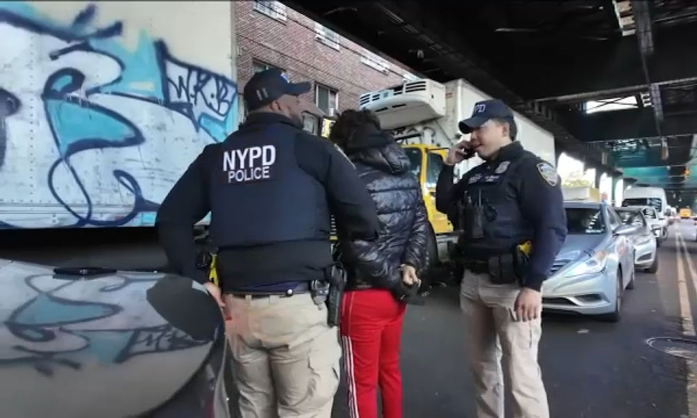 A woman charged with sex trafficking and extortion in Jackson Heights, New York