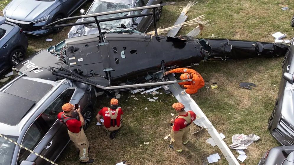 Two helicopters collide head-on in Brazil, killing all on board