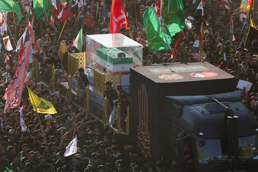 Khamenei’s Funeral Journey Continues Into Iraq as Thousands Attend