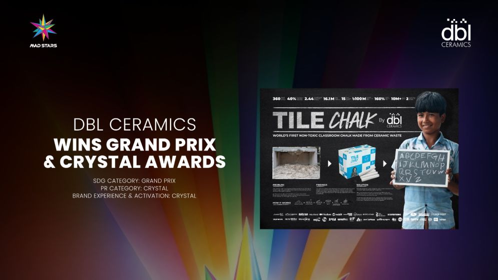 DBL Ceramics earns Grand Prix for TileChalk at MAD STARS