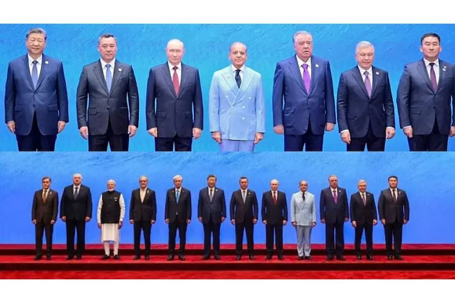 Cropped SCO Photograph Puts Sharif at Centre of Row