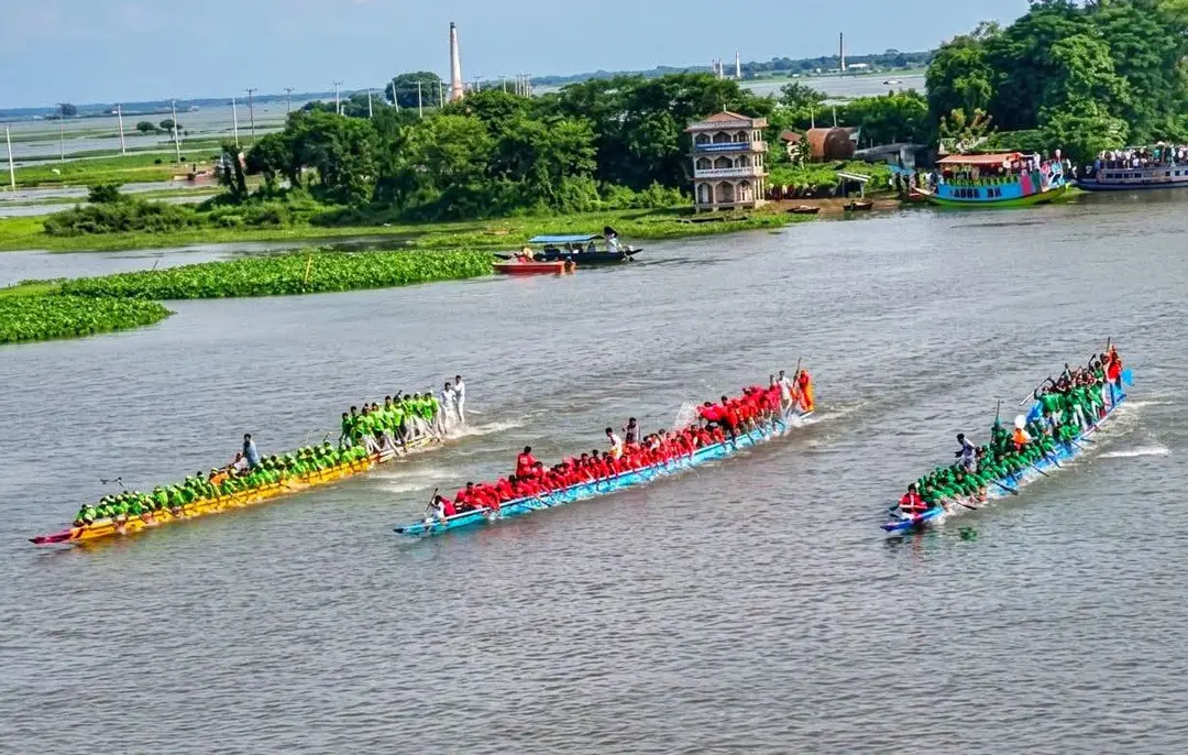 Titas River Hosts Boat Race Again After Two-Year Hiatus