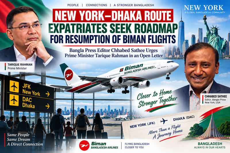 U.S Expatriates Seek Roadmap for Resumption of Biman Flights on New York–Dhaka Route