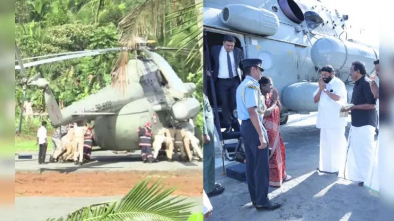 Helipad sinks as Indian president Murmu's chopper lands in Kerala