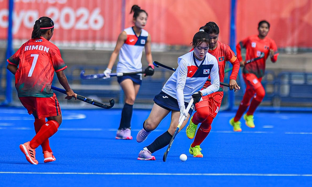 Bangladesh suffers a heavy defeat against South Korea as well.