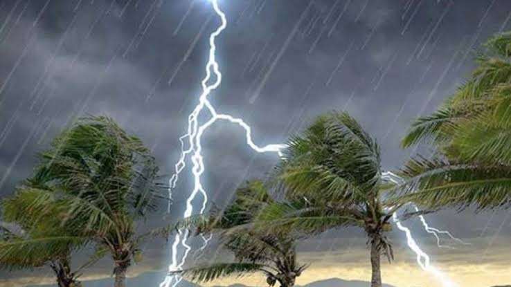 Forecast of thunderstorms across the country.