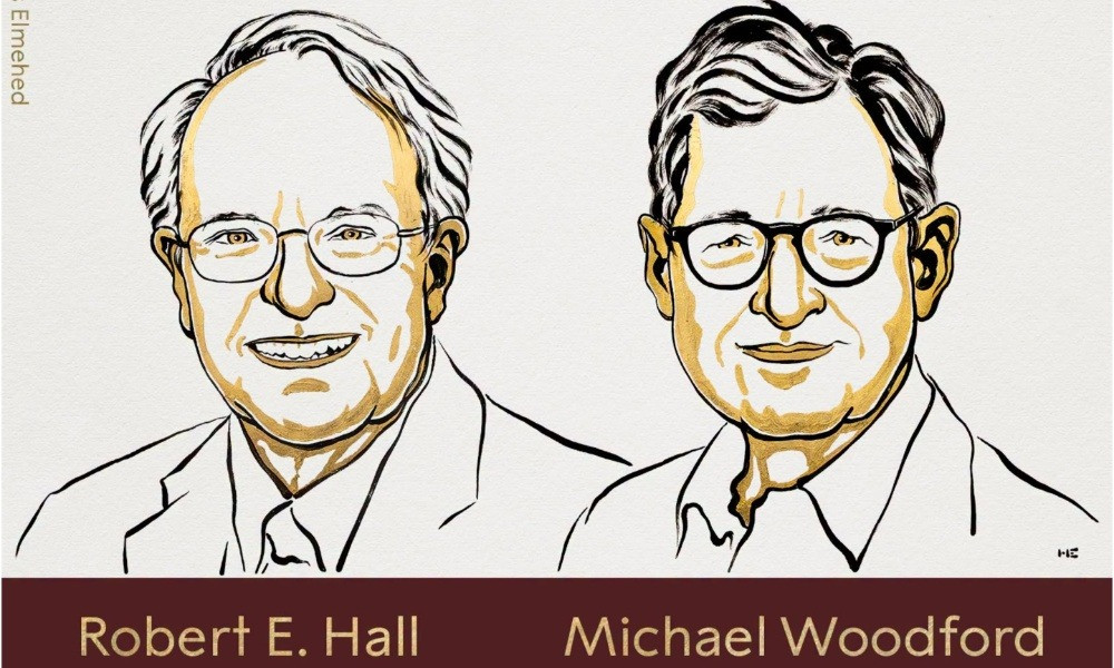 Robert E. Hall and Michael Woodford awarded Nobel Prize in Economics.