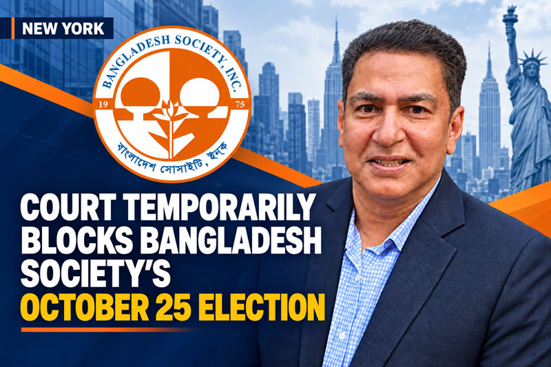 New York court temporarily blocks Bangladesh Society’s October 25 election