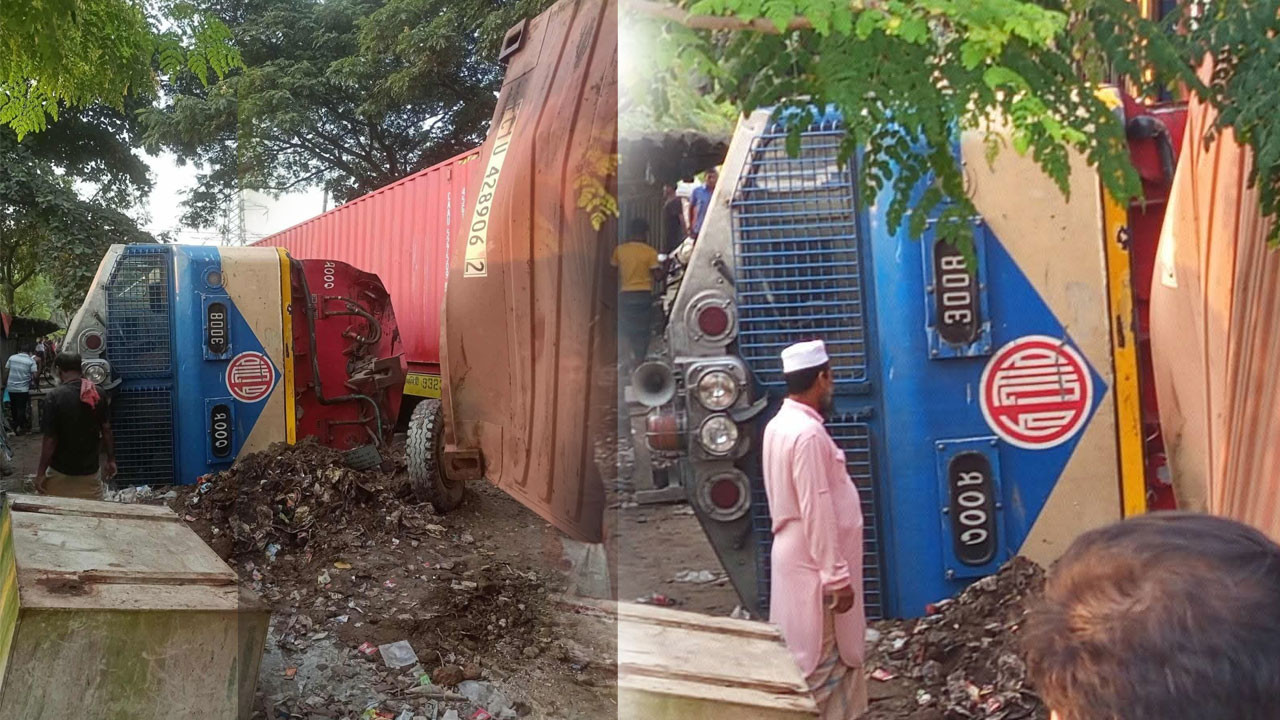 Night guard killed as rice-laden truck crashes into freight train in Ctg