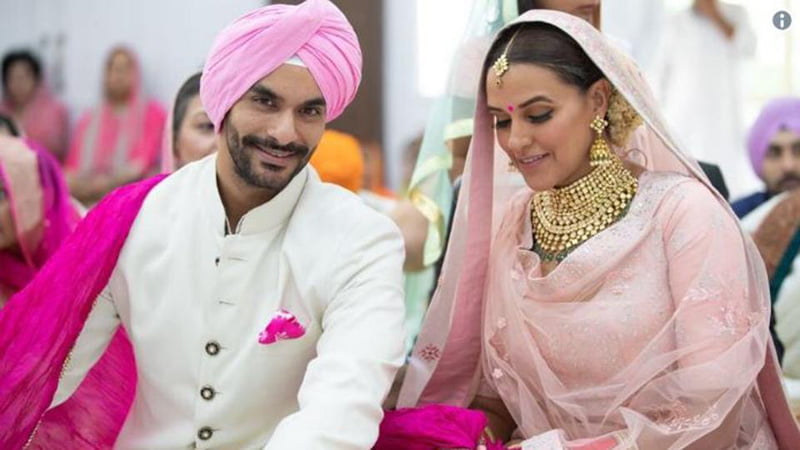 Neha Dhupia and Angad Bedi are wife and husband now