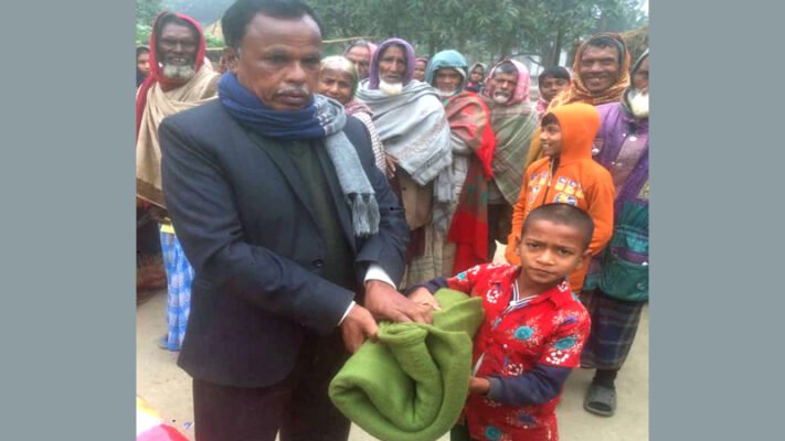 Distribution of blankets by Sadeq Ali Foundation in Sherpur