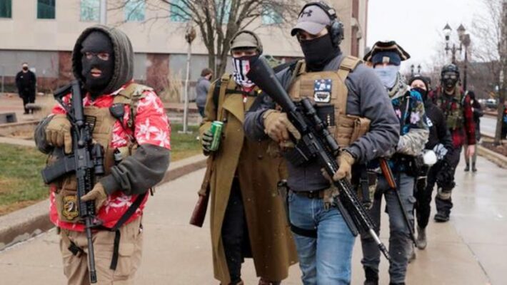 Trump supporters stage armed demonstrations across USA