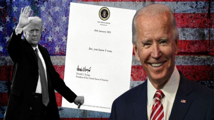 Biden will not publish contents of Trump's 'letter'