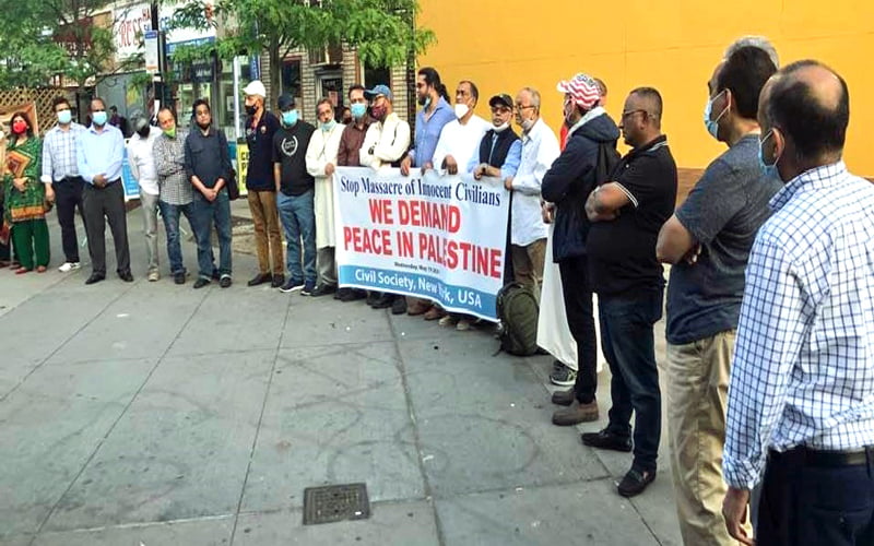 USA expatriates demand for ending Israeli attacks on Palestine