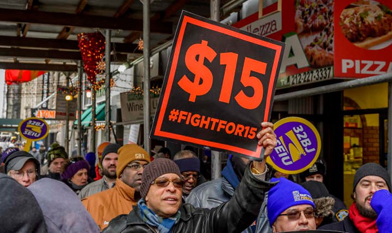 Minimum wage is $15 an hour in New York