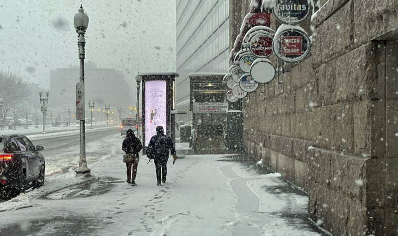 Public life disrupted of snowfall in USA