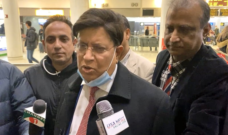 Only people can change government of the country, not foreigners: FM in New York