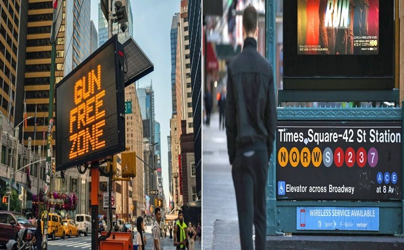 Guns banned in Times Square, including NY subway