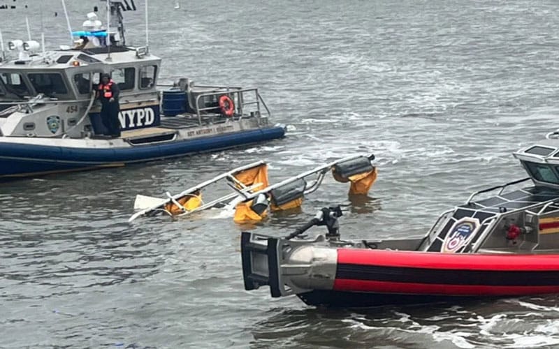 Six people died when a helicopter crashed into the Hudson River in NY