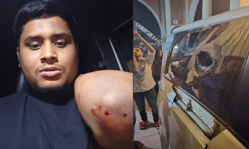 Hasnat’s car attacked in Gazipur