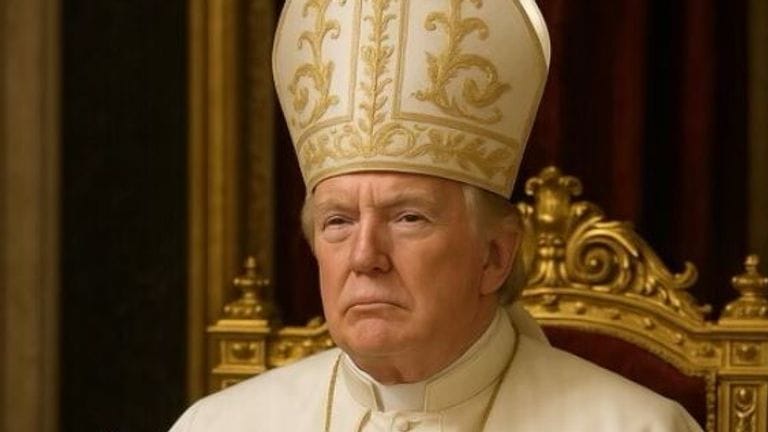 Trump posts spoof picture dressed as pope