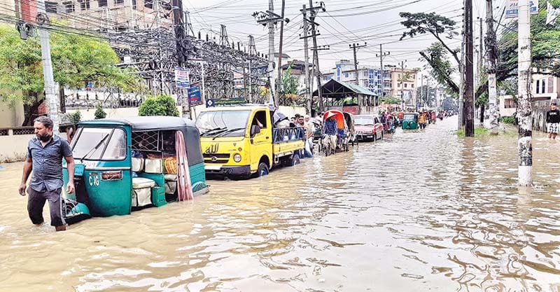 Heavy rains, onrush of upstream inundate Sylhet