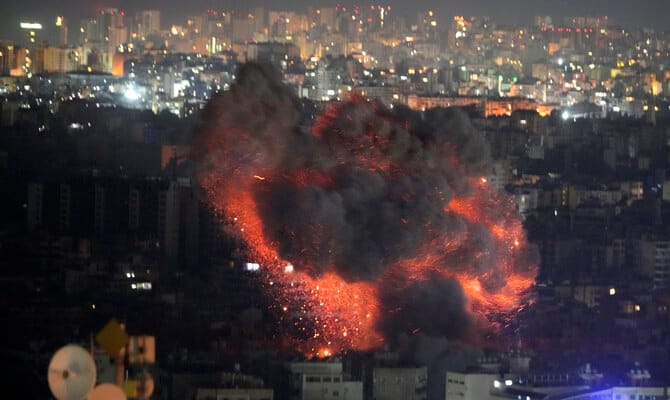 Israeli military strikes Beirut's southern suburbs