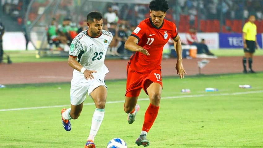 Unlucky Bangladesh fall 2-1 in narrow defeat to Singapore