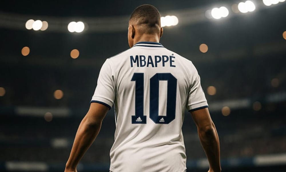 Mbappé takes number 10 at Real Madrid