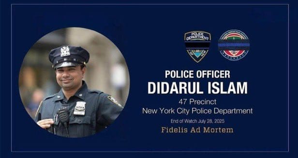 New York officer killed in shooting was Bangladeshi immigrant