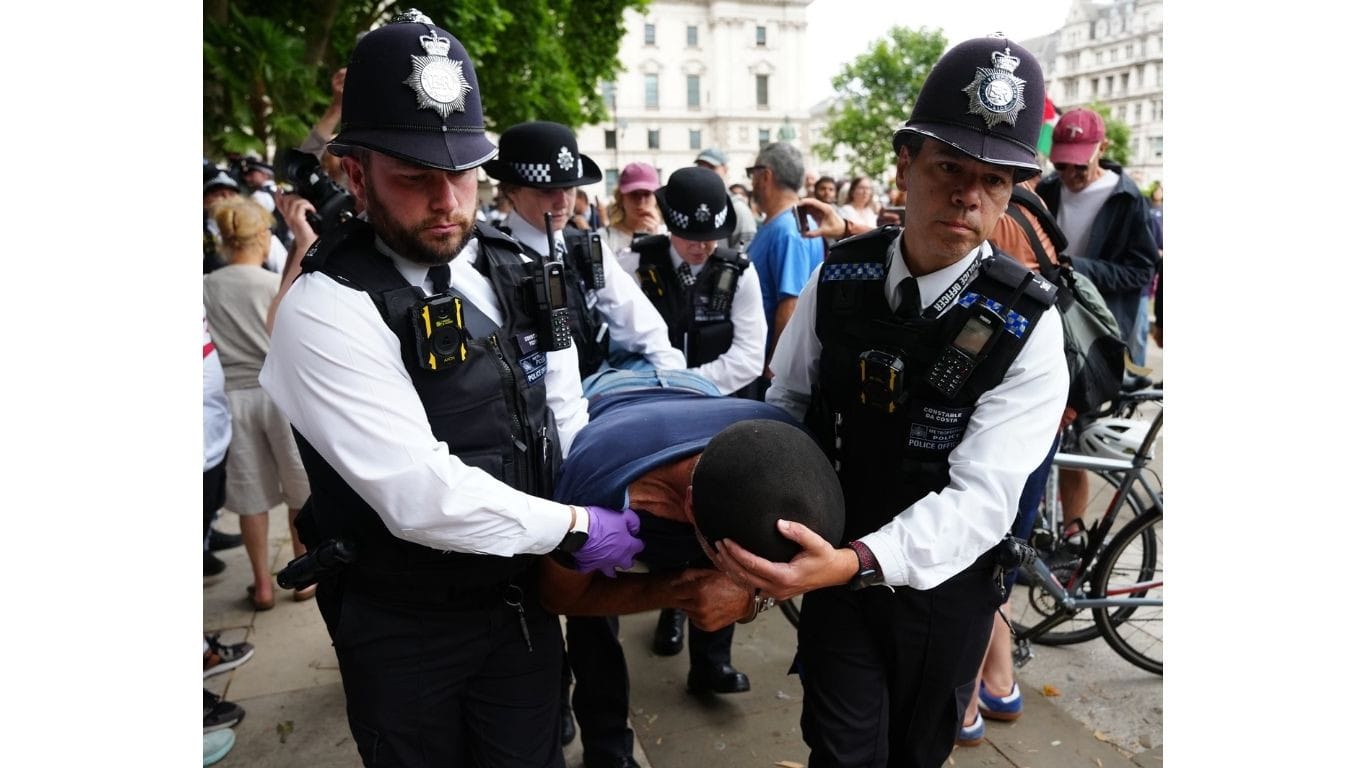 UK police charge three people after Palestine Action ban