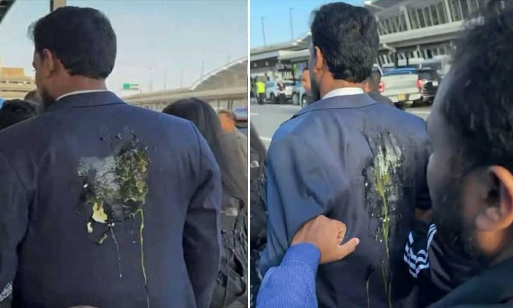 Eggs thrown at NCP leader Akhtar Hossain at New York airport