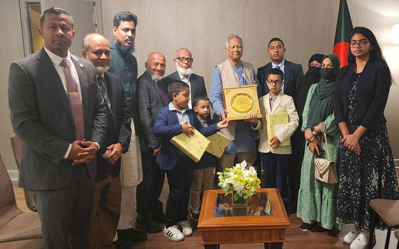 Family of Bangladeshi Police Officer Killed in New York Meets with Chief Adviser