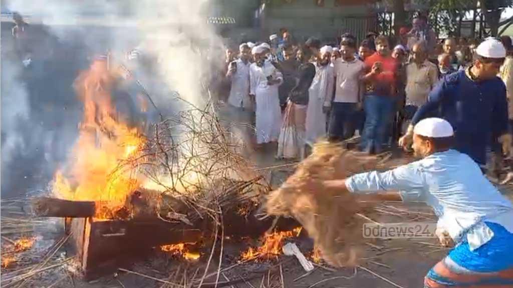 1 killed in clashes over Nural Pagla’s controversial shrine at Rajbari