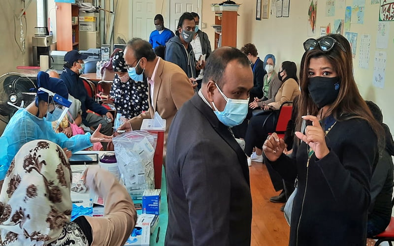 Corona vaccination of Consulate and Bangladesh Society ends in New York