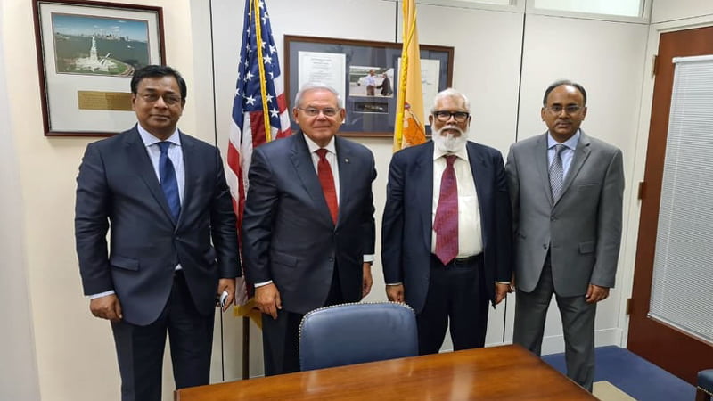 PM's Adviser Salman F Rahman and Senator Menendez discuss Bangladesh-US relations