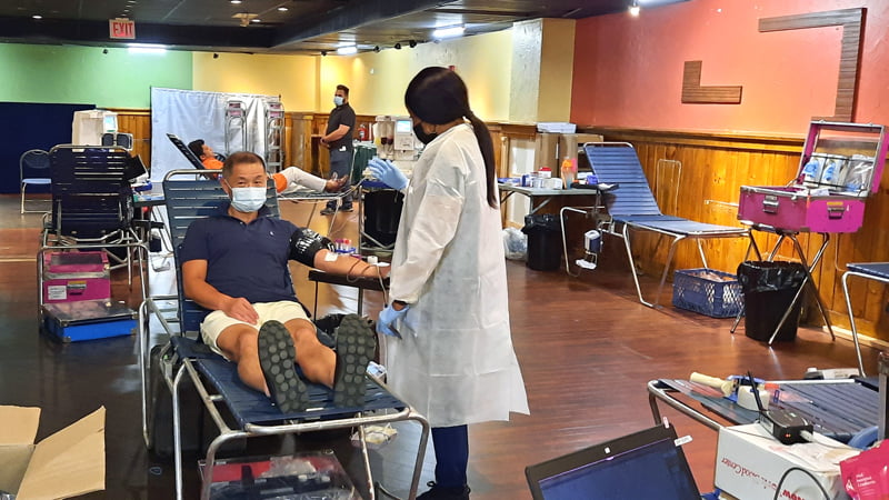 Voluntary blood donation program at BD Consulate in New York