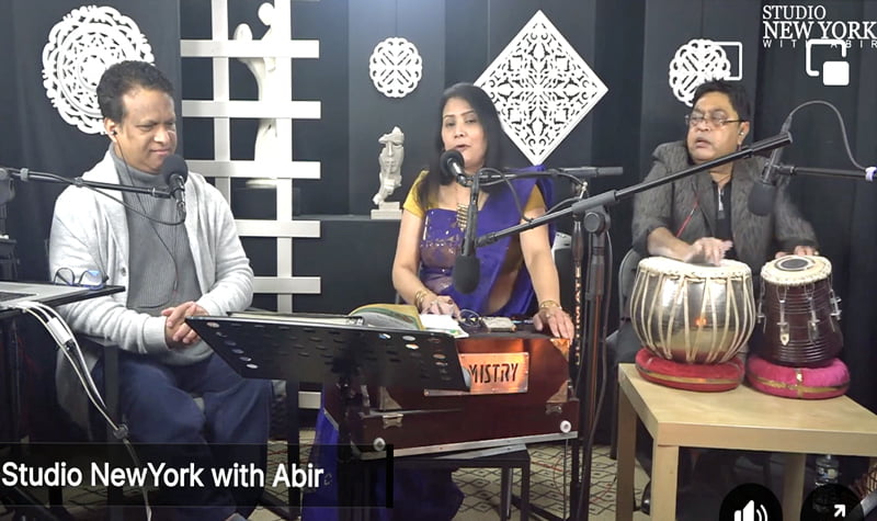 'Amolnama.com' famous artist Kousholy Ema sings in Studio New York