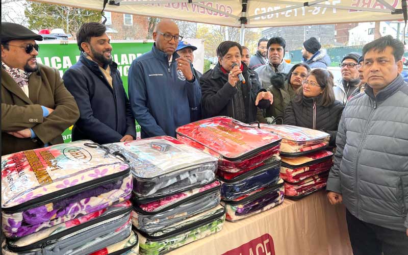JBA distribute blankets to winter victims in Jamaica, NY