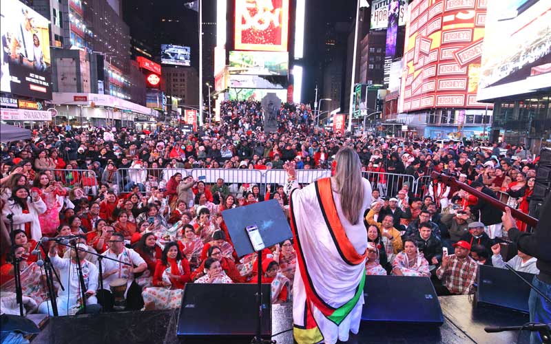 Times Square's Bengali festival returned from religious orthodoxy to Secularism